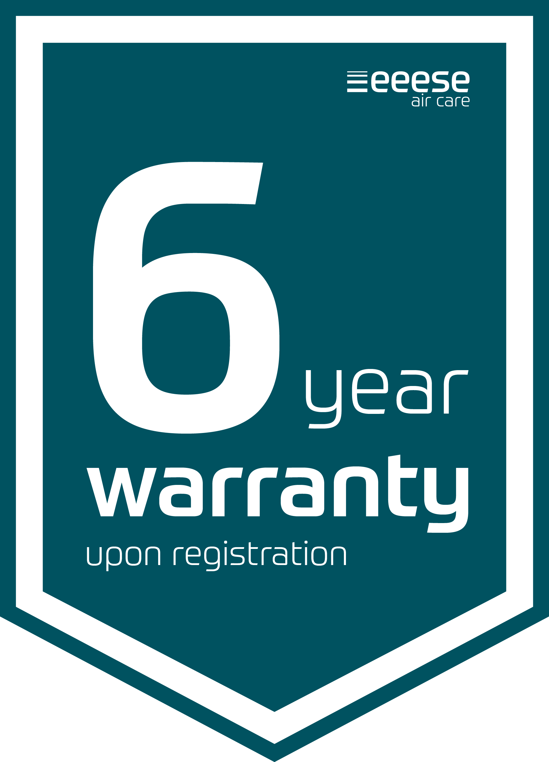 6-year warranty upon registration