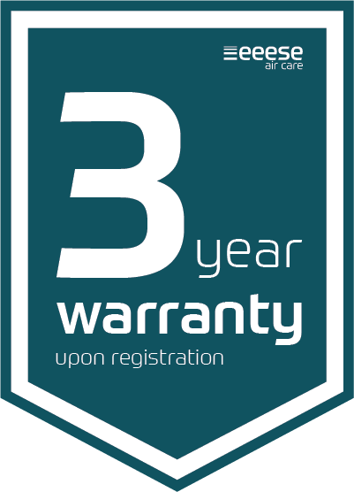 3-year warranty upon registration