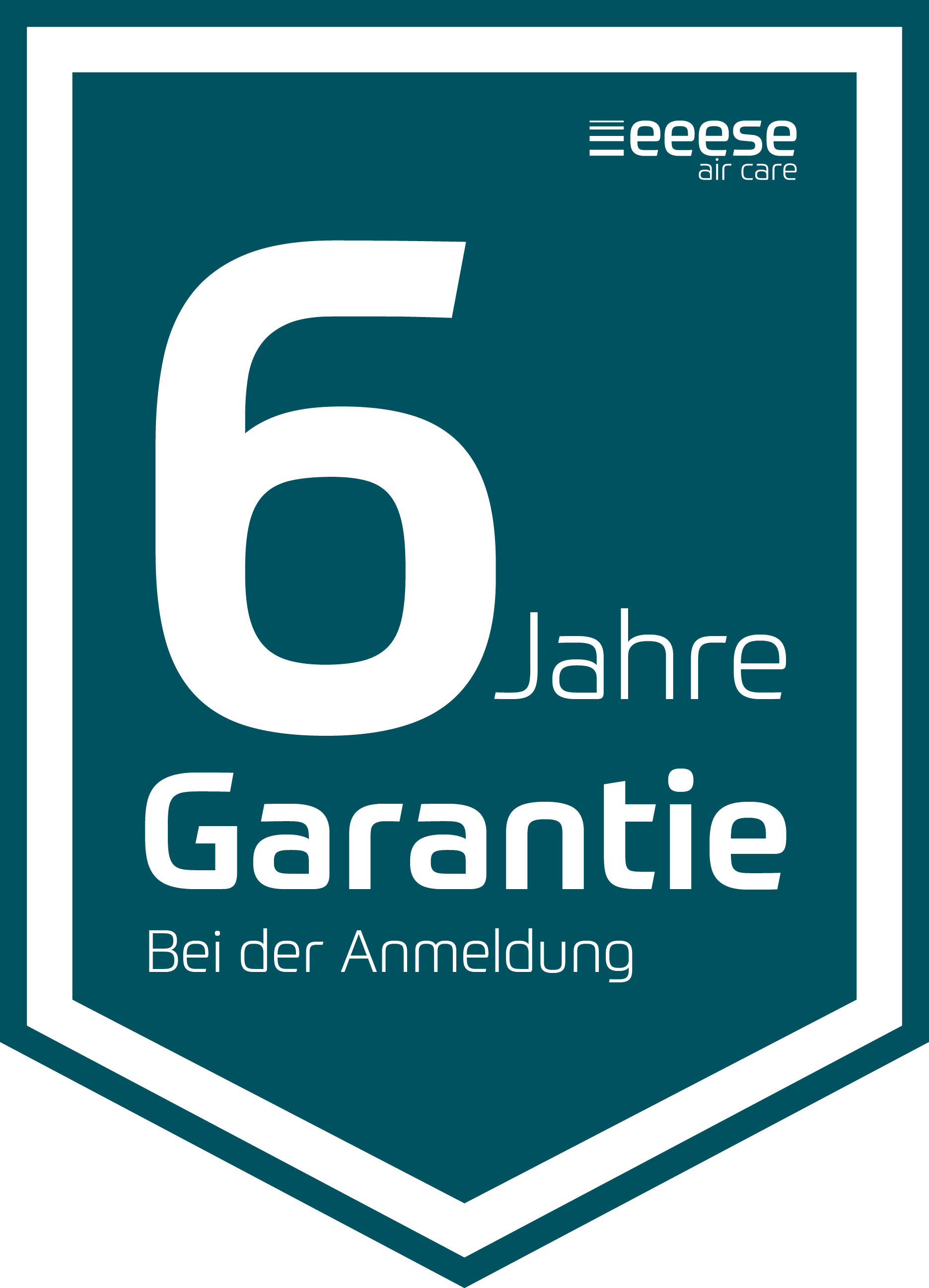 6 Jahre Garantie bei Produktregistrierung